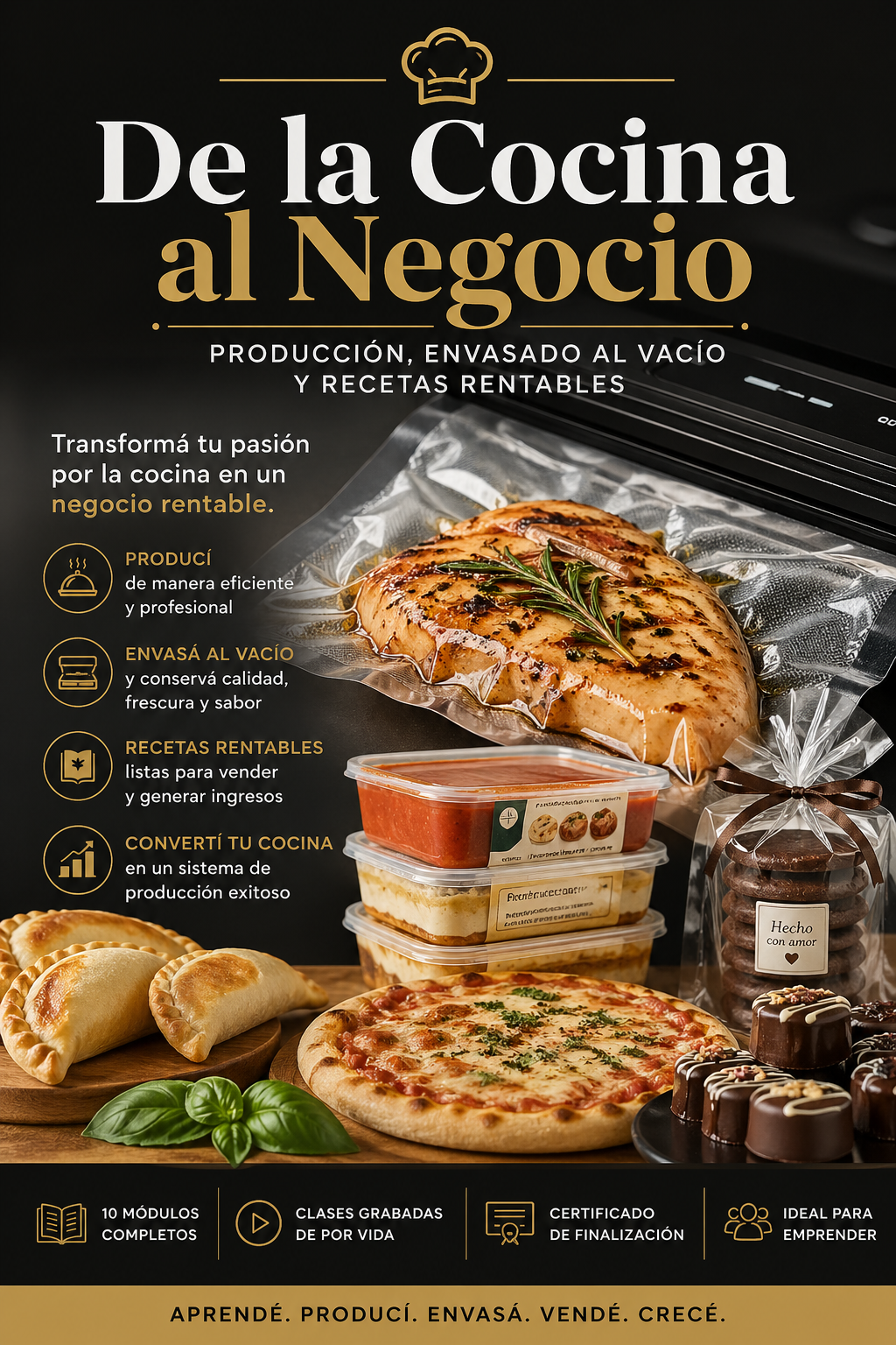 De la Cocina al Negocio: Producción, Envasado al Vacío y Recetas Rentables